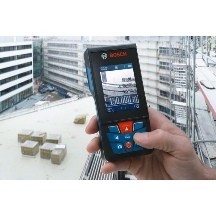 Télémètre laser Bosch Professional GLM 50 C (Bluetooth, portée: 0,08 –  150,00 m ; câble micro USB, housse) - 0601072Z00