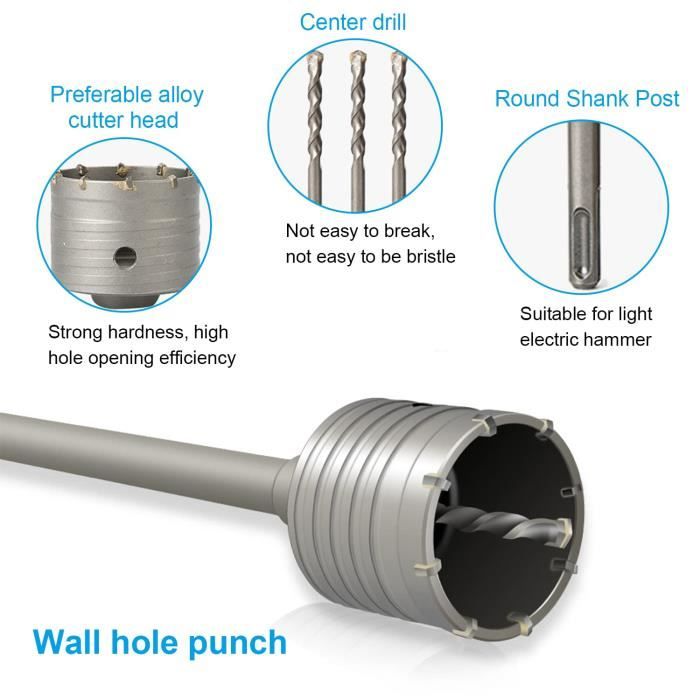 Scie Cloche Trépan Béton 110 Mm Avec Adaptateur SDS Plus - Neuf