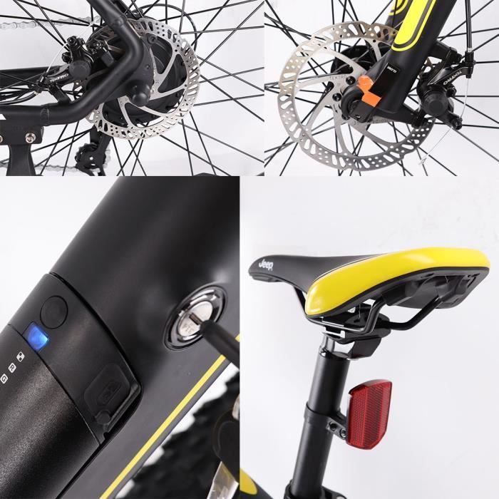 V lo electrique jeep hartrail 27 5 pouces 250 w noir et jaune