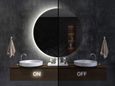 Tulup Miroir - Blanc froid - circulaire avec éclairage LED pour salle de bains Ø 60 cm Chambre-4