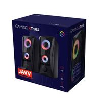 Enceintes PC Gamer Trust GXT 606B Javv 2.0 RGB - 12W - USB Et Jack 3.5mm - Son Puissant Et Éclairage Dynamique