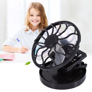 HSOKEW - Lot De 4 Mini Ventilateurs Solaires à Clip - Noir, 7,5 Cm, Pour Chapeau Ou Vêtement - Mains Libres