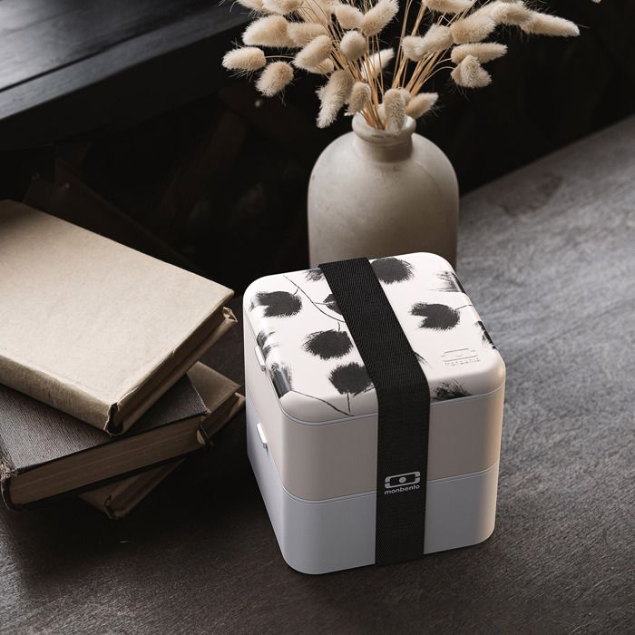 MONBENTO - Bento box MB Natural Vert - Grote Lunchtrommel met compartimenten - Lekvrije luchbox met 2 lagen - Ideaal voor Werk/School - Vrij van BPA - Duurzaam en Veilig - Made