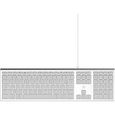 MOBILITY LAB ML304304 – Clavier Design Touch Filaire avec 2 USB pour Mac – AZERTY – Blanc et argenté-6