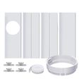 1 Kit de ventilation fenêtre, raccord 15 cm, joint réglable 43-127 cm, PVC, pour climatiseur portable .