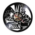 Horloge murale suspendue en vinyle pour Pizza plaque d'art pour cuisine avec batterie Design moderne objet decoratif ZSP-20582-0