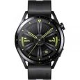 Huawei Watch GT 3 - Active Edition - 46 mm - acier noir - montre connectée avec bracelet - élastomère fluoré - noir - tour de-0