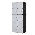 Armoire de rangement 10 compartiment armoire penderie,taille 35*45cm,armoire Rubik's cube avec 1 tringles à linge DIY armoire enfant-0