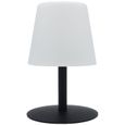 Lampe de table sans fil - LUMISKY - STANDY MINI Dark - H25 cm - Pied en acier noir - LED blanc chaud et blanc-0
