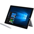 Microsoft Surface Surface Pro 3, 30,5 cm (12"), 2160 x 1440 pixels, 256 Go, 8 Go, Windows 10 Pro, Noir, Argent-0