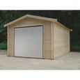 Garage Traditionnel - SOLID - TRADITIONAL - Bois massif - Porte sectionnelle automatisée - Surface 18,19m²-0