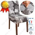 TD® Housse de chaise élastique ensemble de coussin de chaise hôtel restaurant général simple table à manger et housse de chaise-0