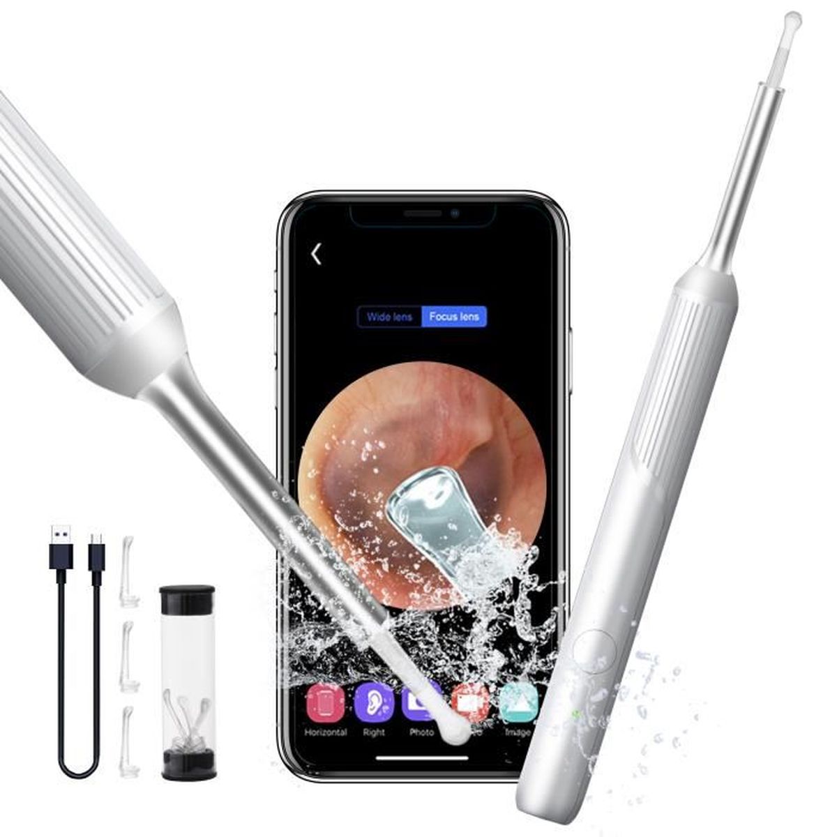 Otoscope Nettoyeur D'oreilles Avec 6 LED Et Lentille 3.5mm - Neuf, Pour Adulte