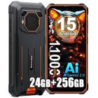 Blackview BV6200 Plus Téléphone portable Incassable 6.56" 24Go+256Go Smartphone Android 14 11000mAh(18W) NFC - Orange