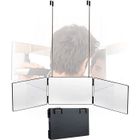 SWAREY Miroir 3 faces pliable avec crochet - Self Cut Mirror - Noir - Verre et ABS - 34cm