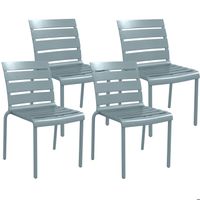 Ensemble de chaises de jardin - Outsunny - 42x54x78cm - PP - gris