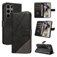 Housse Samsung S25 Ultra,Étui portefeuille à rabat en cuir PU avec porte-cartes de crédit et dragonne pour Samsung S25 ULTRA Noir