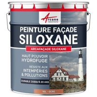 Peinture Facade Siloxane Hydrofuge - ARCAFACADE SILOXANE  Ocre (Ral 050 60 40) - 10L (+ ou - 60m² en 1 couche)
