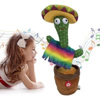 Jouets en peluche de cactus électrique dansant, parlant et chantant parfaits pour les fêtes d'anniversaire