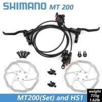 Shimano-Frein à disque hydraulique pour vélo avec rotor,eria BL MT200,avant 800mm,arrière 1400mm,VTT,G3,HS - MT200 14080 HS1 set