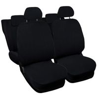 Lupex Shop Housses de siège auto compatibles pour Grande Punto 5p Noir