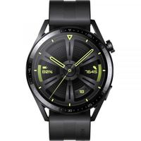 Huawei Watch GT 3 - Active Edition - 46 mm - acier noir - montre connectée avec bracelet - élastomère fluoré - noir - tour de
