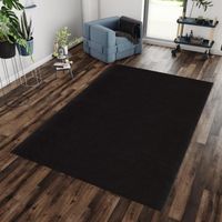 Catwalk antidérapant tapis poils ras rectangle 160x220cm noir