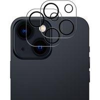VCOMP® Pour Apple iPhone 13: Pack 2 Films Protection Objectif Caméra Arrière en Verre Trempé 9H avec Cercle De Lumière Flash Noir