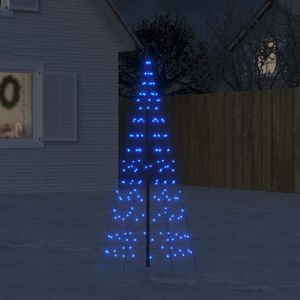 CACHE-POT VX - Arbre de Noël lumineux sur mât de drapeau 200 LED bleu 180 cm