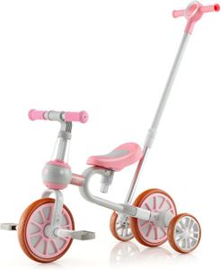 TRICYCLE GOPLUS 4 en 1 Tricycle Bébé Évolutif à 4 Roues, Vé