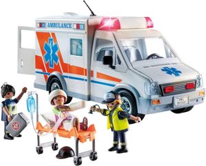 UNIVERS MINIATURE Playmobil CITY Action ambulance avec blessée