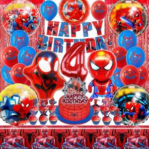 Decoration Anniversaire Spiderman, Spiderman Ballon Anniversaire, 3D  Spiderman Enfant Ballons Anniversaire 4 Ans, Deco Spiderman Anniversaire  Fête 4