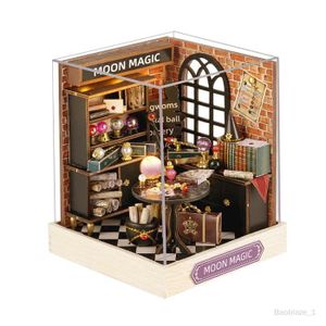 MAISON POUPÉE Maison de poupée Miniature en bois avec ensemble d