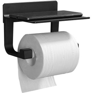 Porte-papier toilettes et brosse WC Métal Noir - Déco salle de
