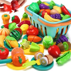 DINETTE - CUISINE  35 Pcs Jouets Cuisine Enfant - Fruits et Légumes à Couper - Jouet Cadeaux pour Garçons Fille
