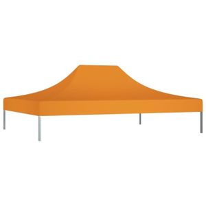 TOILE DE PARASOL DUOKON - Toit de tente de réception 4,5x3 m Orange 270 g/m²