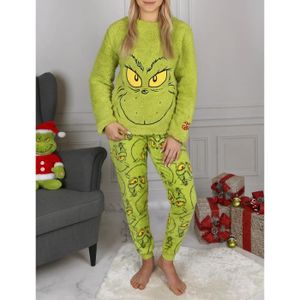 Couple pyjamas corail polaire automne et hiver nouveau flanelle vert  dinosaure dessin animé pull ample Homewear Femme M Vert - Cdiscount  Prêt-à-Porter