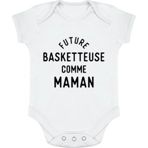 BODY body bébé | Cadeau imprimé en France | 100% coton | Future basketteuse comme maman