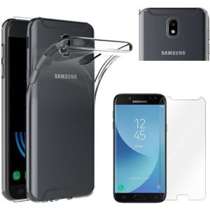 ACCESSOIRES SMARTPHONE Coque Samsung Galaxy J5 2017 J530 - Silicone Transparent + Verre Trempé Film Protection Ecran [Phonillico®]