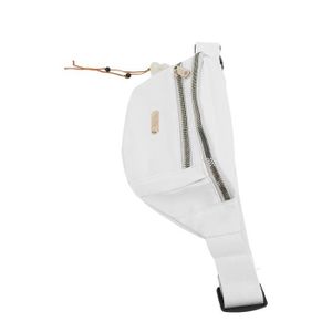 SAC DE SPORT Pwshymi sac de ceinture Sac de taille multicouche élégant en PU, fermeture éclair lisse, grande capacité, ceinture sport Blanc