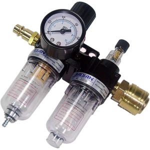 COMPRESSEUR Ruolin Filtre Régulateur 1-4 Régulateur de Pression d'Air, Séparateur Eau-Huile, Régulateur de Pression D'air pour Compresseur e37