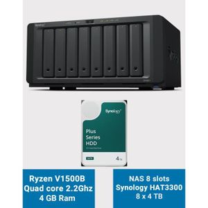 SERVEUR STOCKAGE - NAS  Synology DS1821+ Serveur NAS 8 baies HAT3300 32To 
