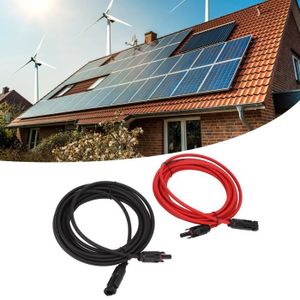 2 connecteurs en Y pour panneaux solaires Connecteurs mâle et femelle Câble  d'extension photovoltaïque (1Y4)