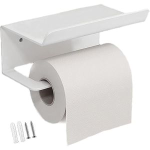 IDIMEX Porte-papier toilette ONA avec brosse, dérouleur papier WC, support  pour papier toilette en métal noir et socle en verre trempé noir pas cher 
