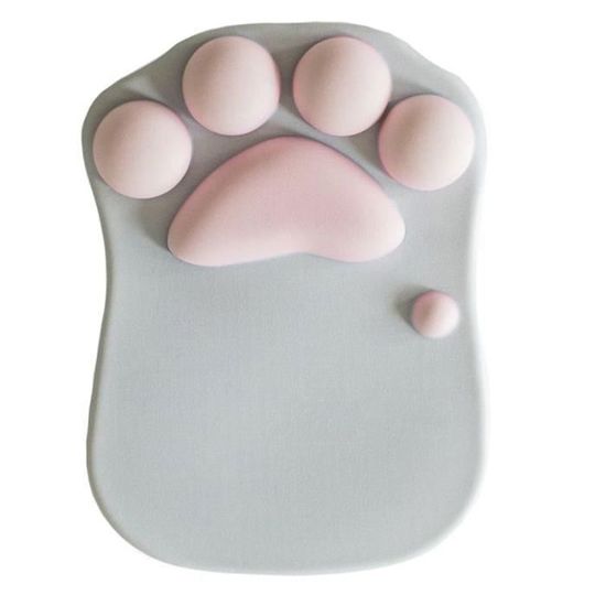 Tapis De Souris Chat Kawaii Avec Repose-poignet Gel - Ergonomique, Antidérapant | Rose, Pour Bureau Et Jeux