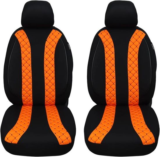 Walser Car Comfort S-Race Housses De Siège Auto - Lot De 2 - Anthracite/Noir - Respirantes Et Confortables
