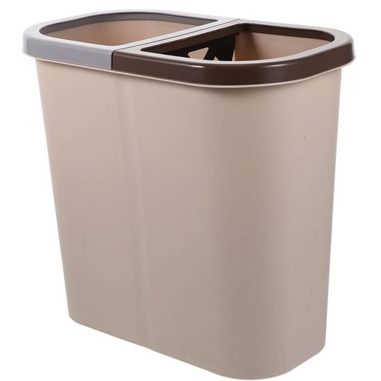 VonHaus Poubelle De Cuisine Double Compartiment 60L Inox - 2x30L Bacs Amovibles, Couvercles Hermétiques, Ouverture Pédale - Tri Sélectif Facile
