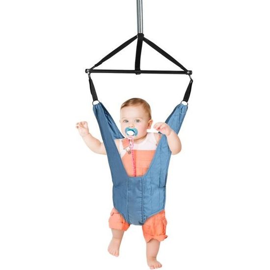 DREAMADE Sauteur de Porte Bébé avec Hauteur Réglable, Siège de Balançoire en Coton Polyester pour Bébé 6 à 12 Mois, Bleu