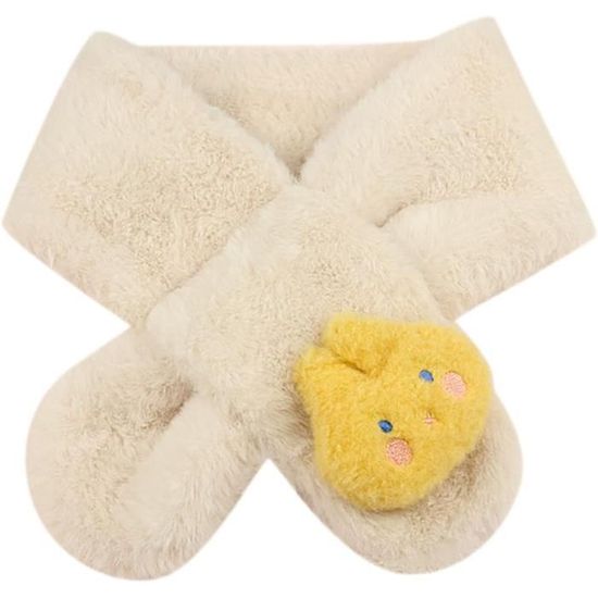 Écharpe Tube Molleton Épais Enfant Hiver - Chauffe-Cou Garçon Fille Gris Coupe-Vent