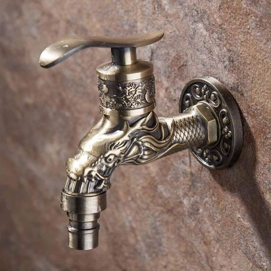 Mural Noir, Robinet Acier Inoxydable Noir, Robinets Mural Pour Eau Froide Robinet En Vadrouille Pour Salles De Bains Lavabos Buanderies Cuisines Jardins 85409168